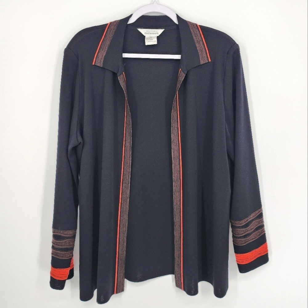 Exclusively Misook Open Front Cardigan Shoulder Pads XL
